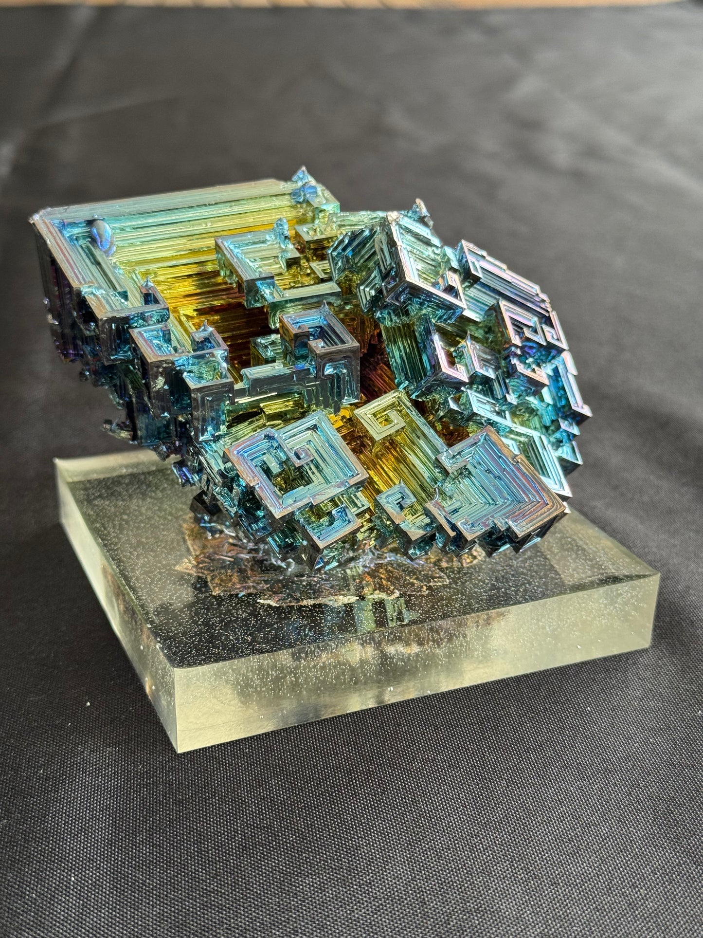 Bismuth crystal cluster 123
