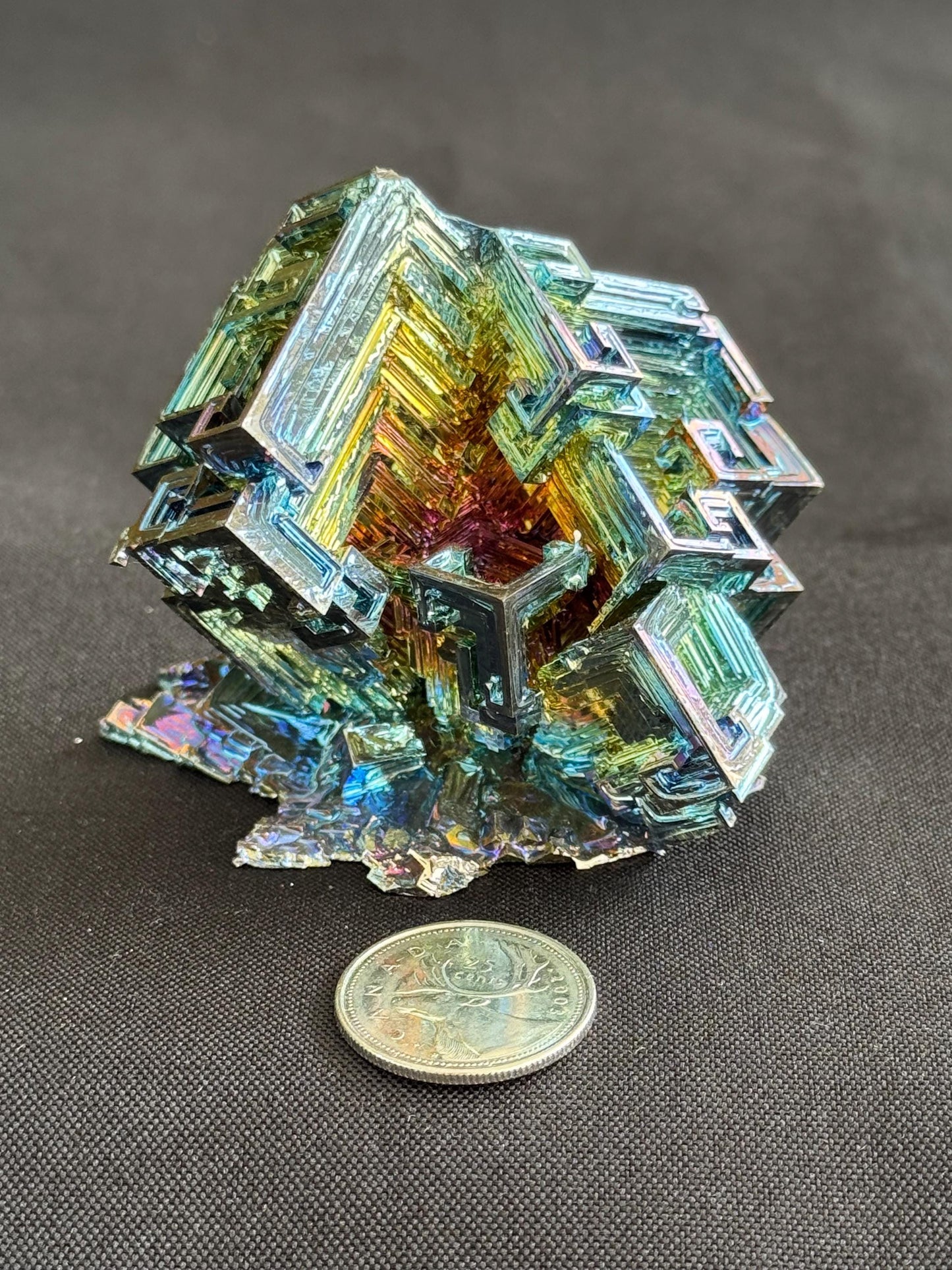 Bismuth crystal cluster 115
