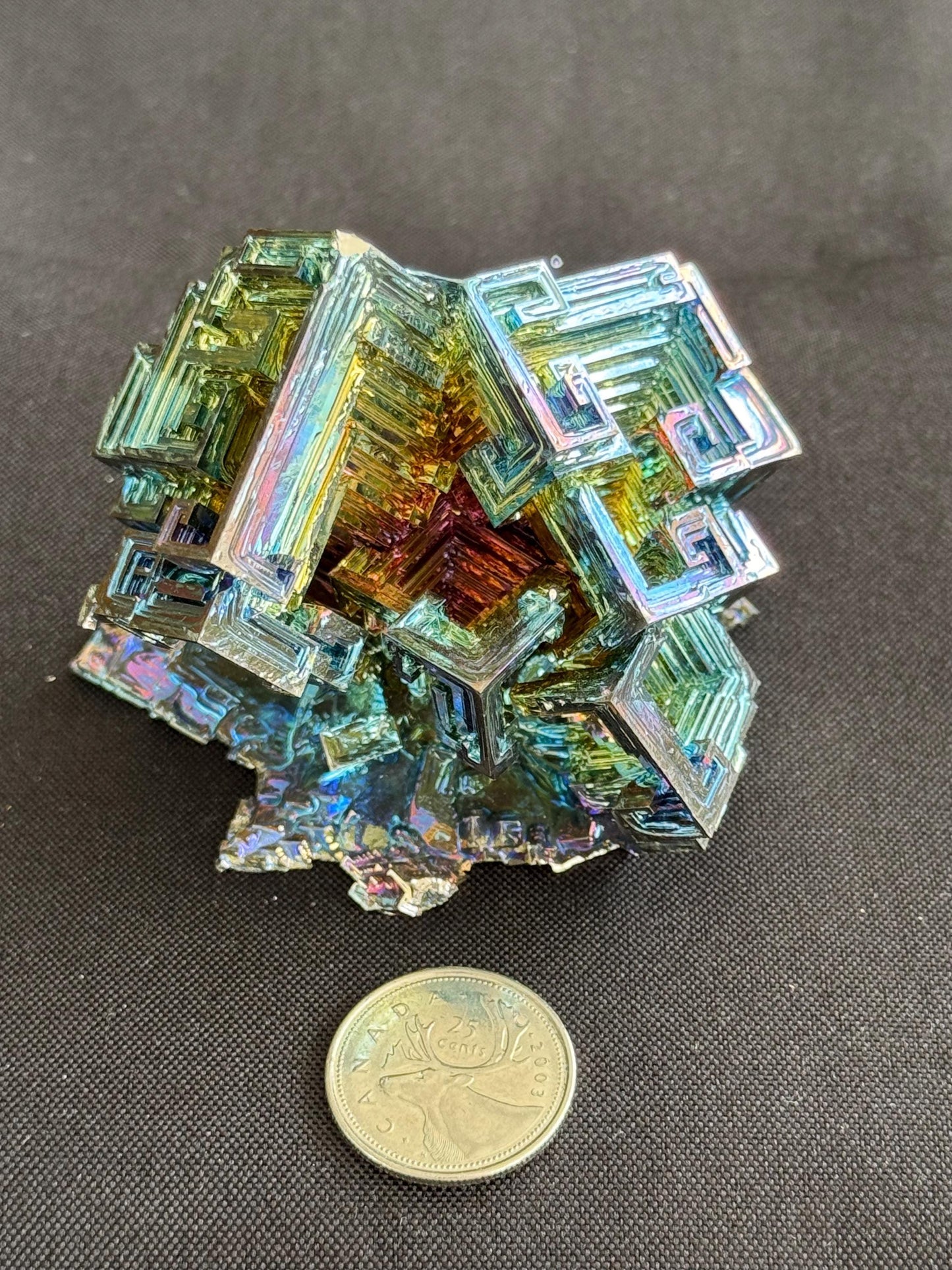 Bismuth crystal cluster 115