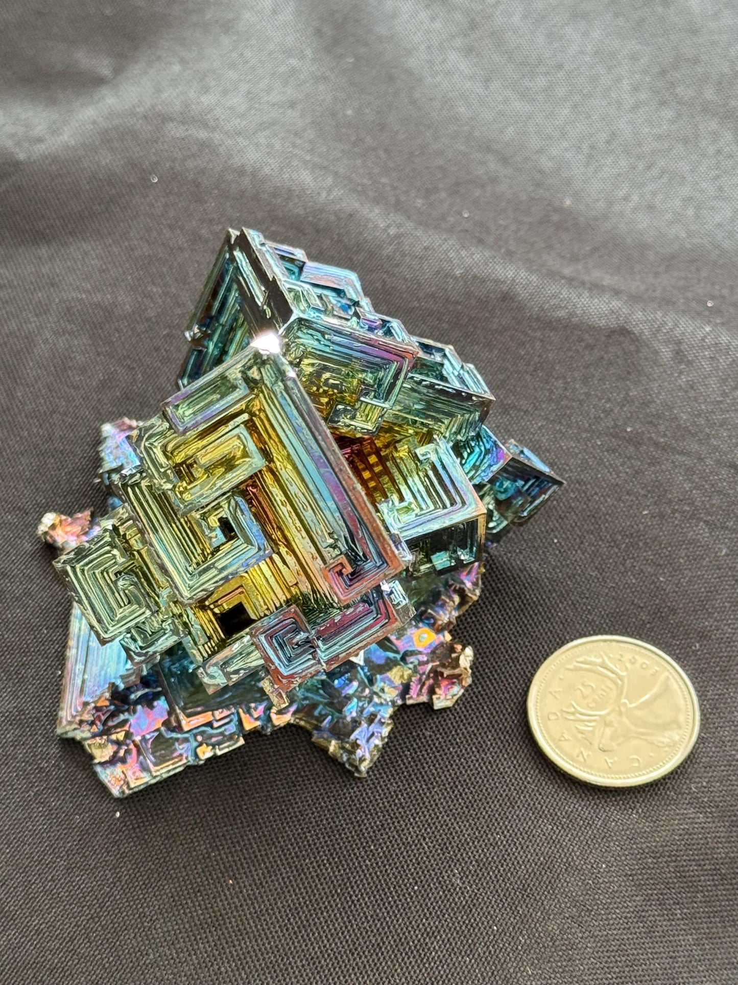 Bismuth crystal cluster 115