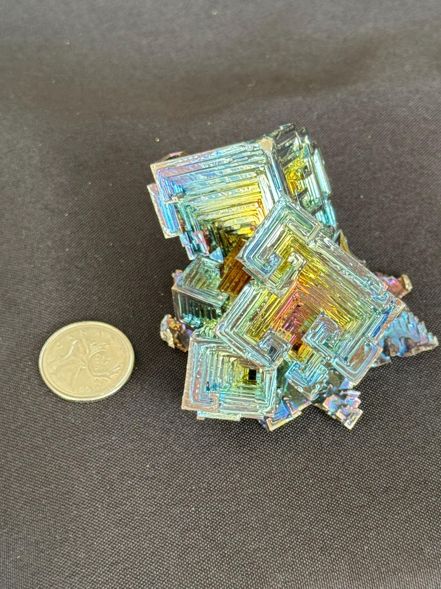 Bismuth crystal cluster 115