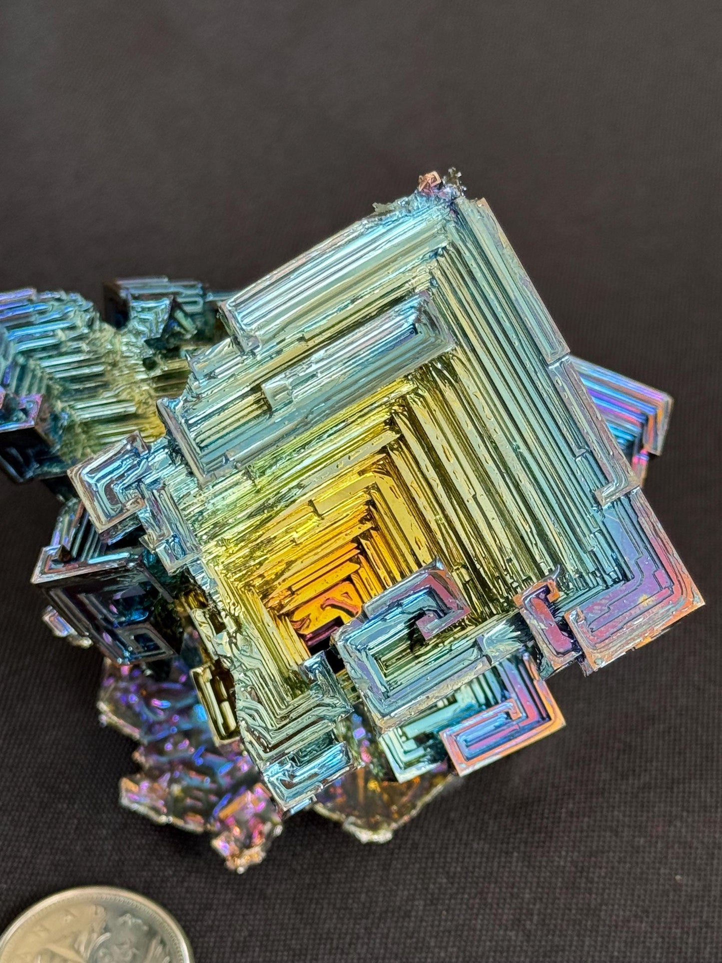 Bismuth crystal cluster 101