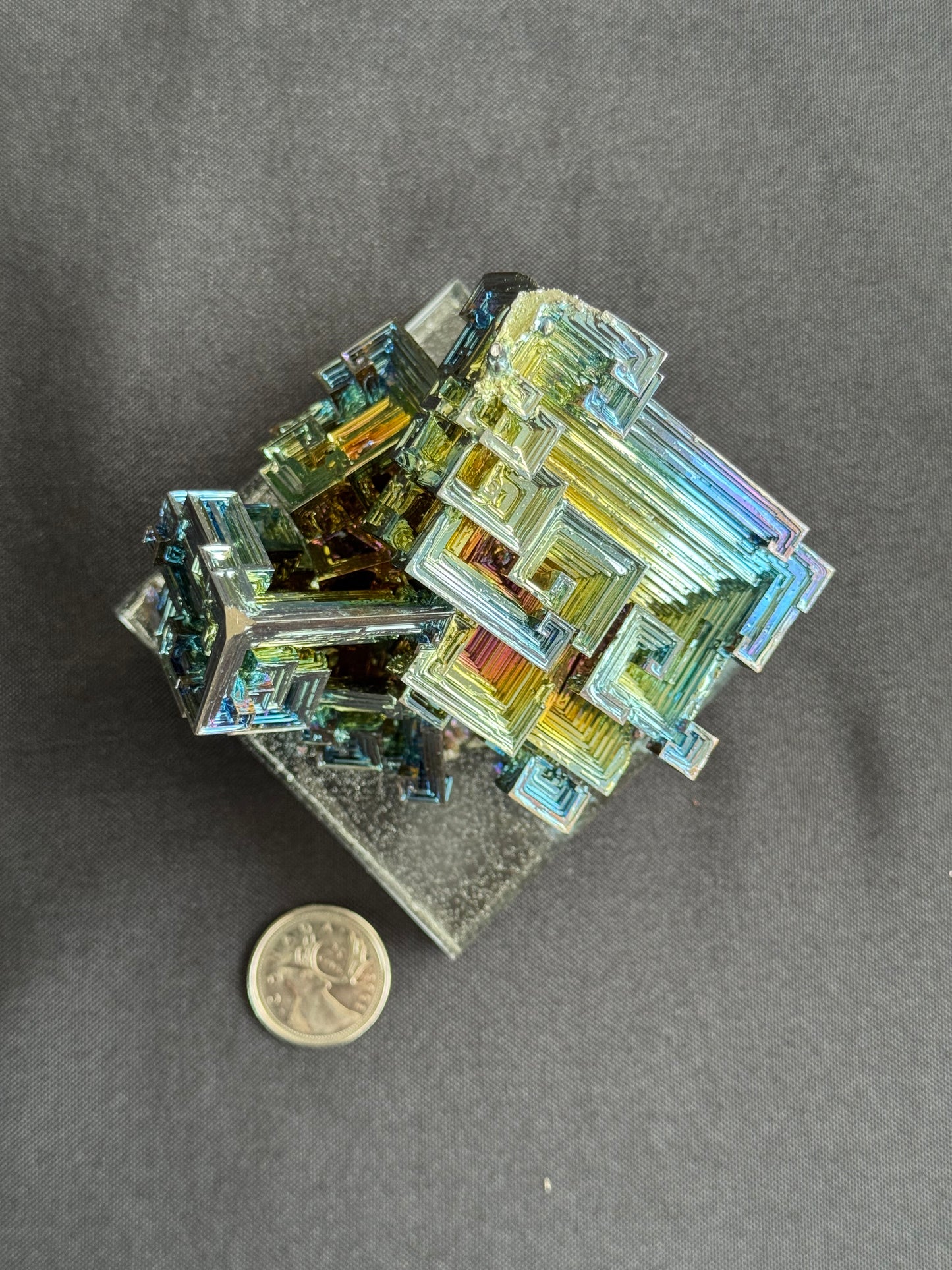 Bismuth crystal cluster 121