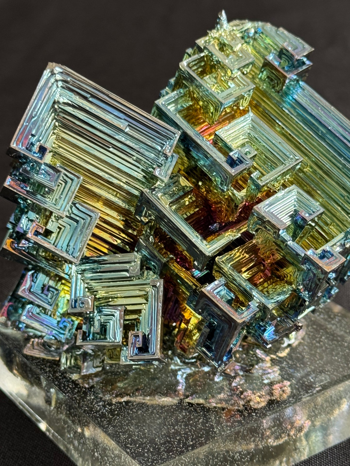 Bismuth crystal cluster 121