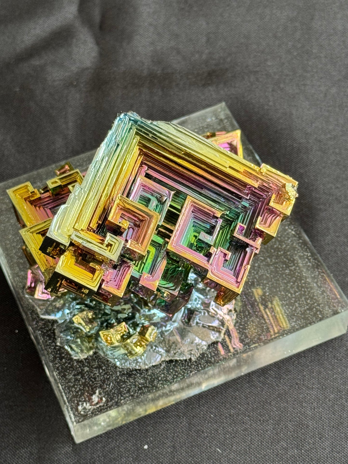 Bismuth crystal cluster 122