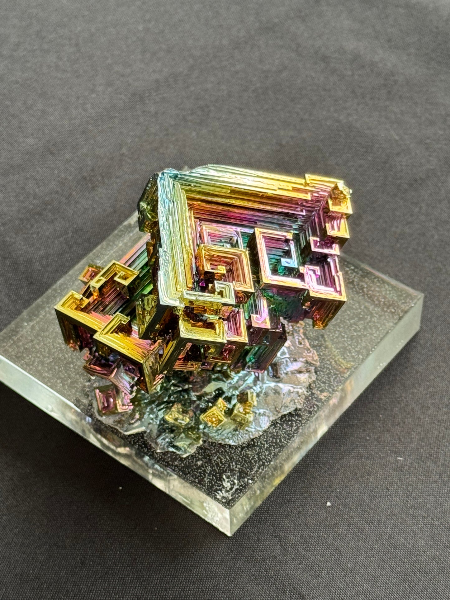 Bismuth crystal cluster 122