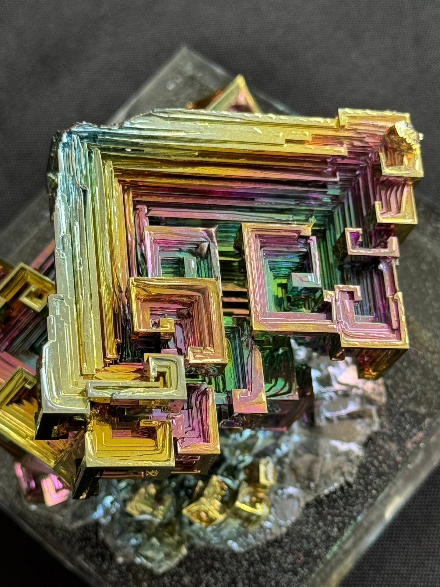 Bismuth crystal cluster 122