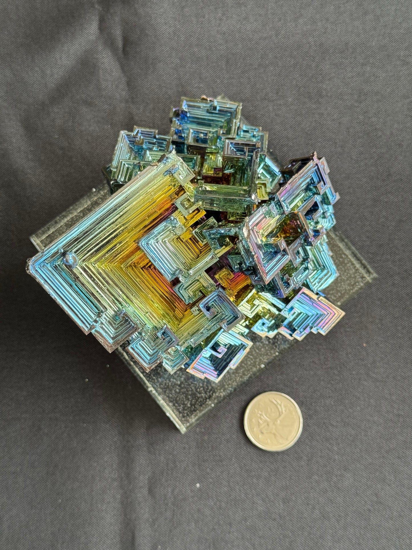 Bismuth crystal cluster 123