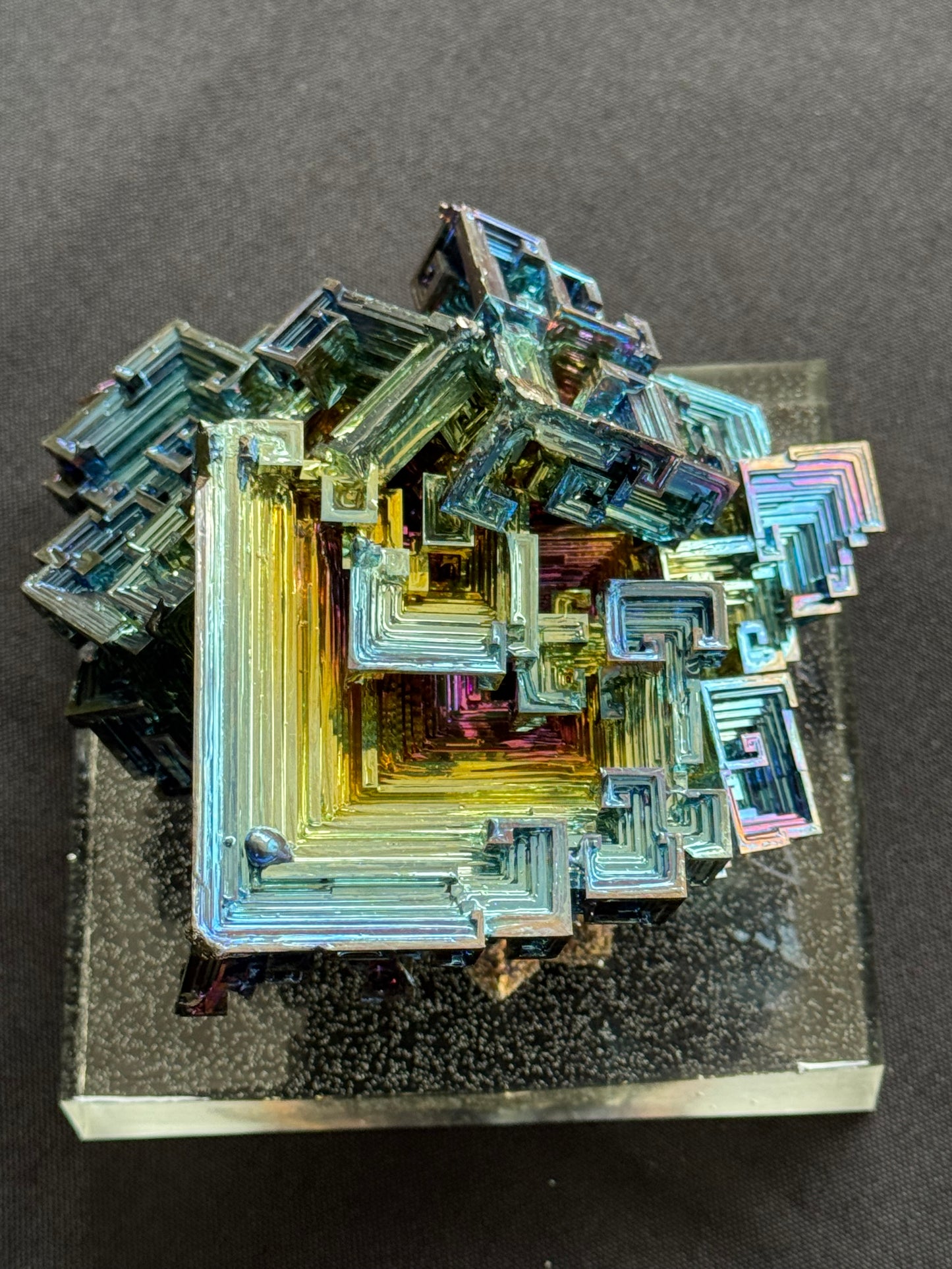 Bismuth crystal cluster 123