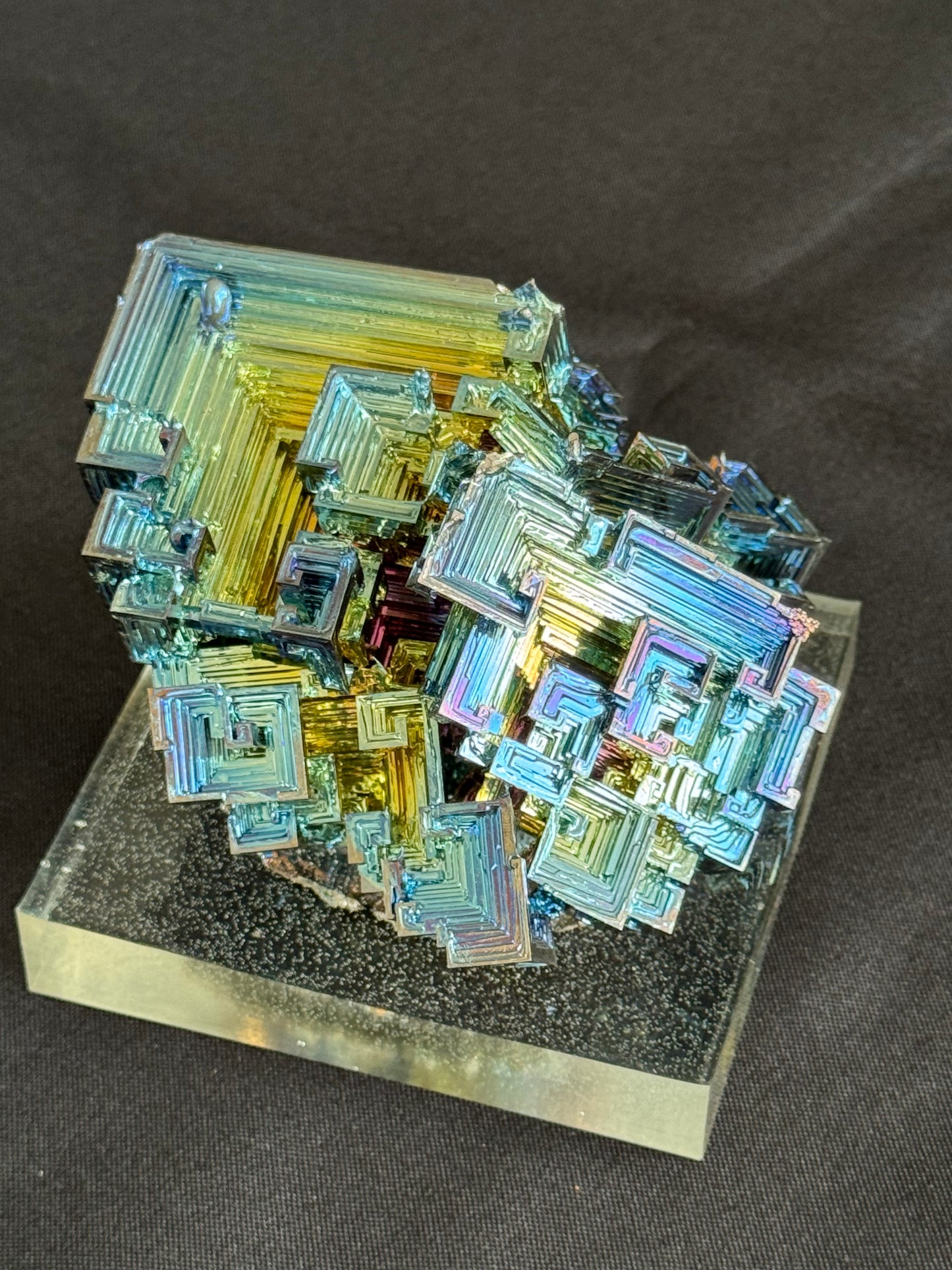 Bismuth crystal cluster 123