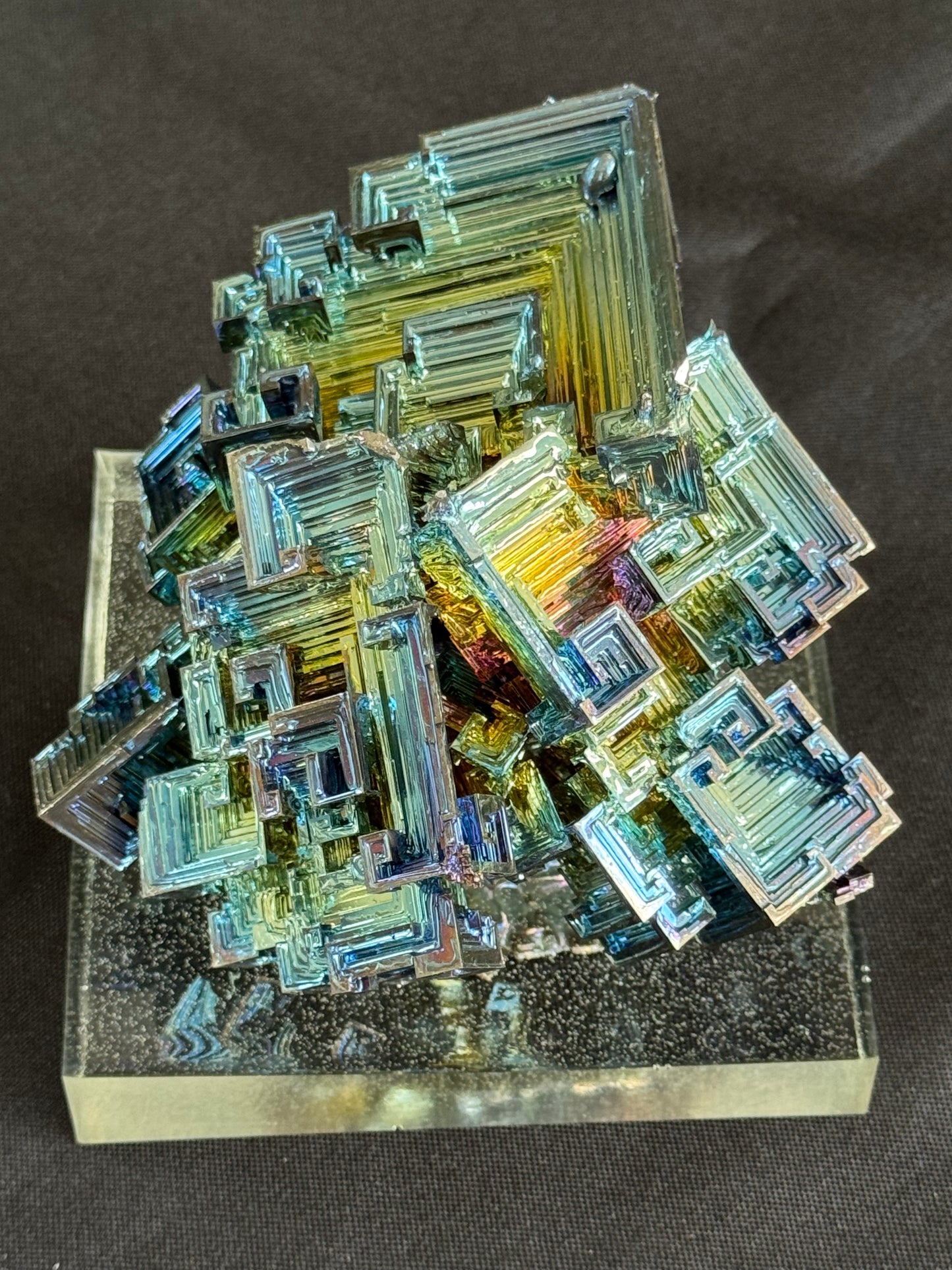 Bismuth crystal cluster 123