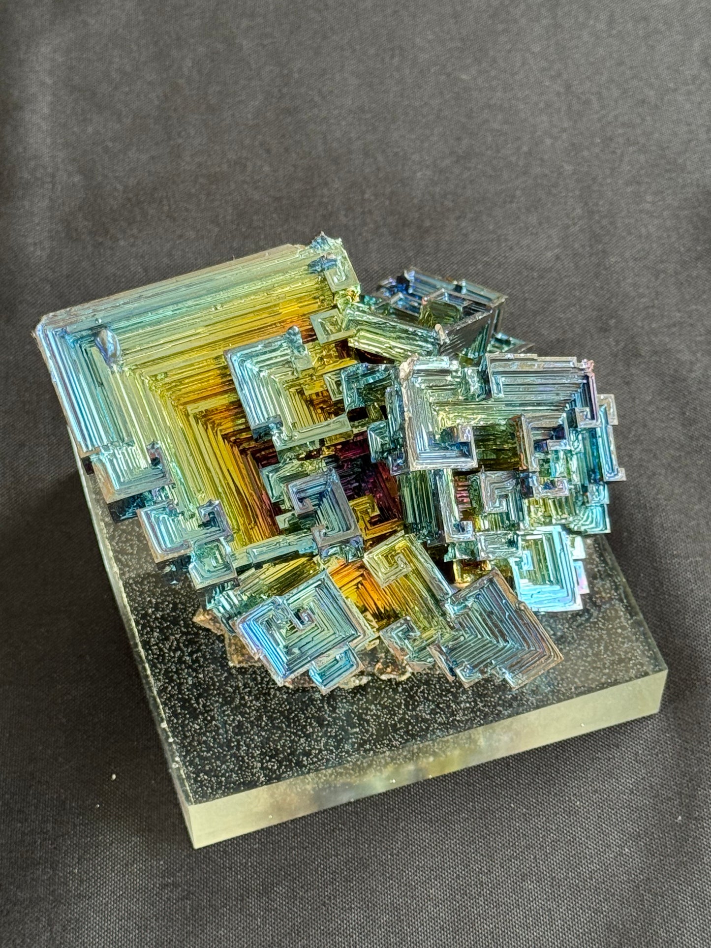 Bismuth crystal cluster 123