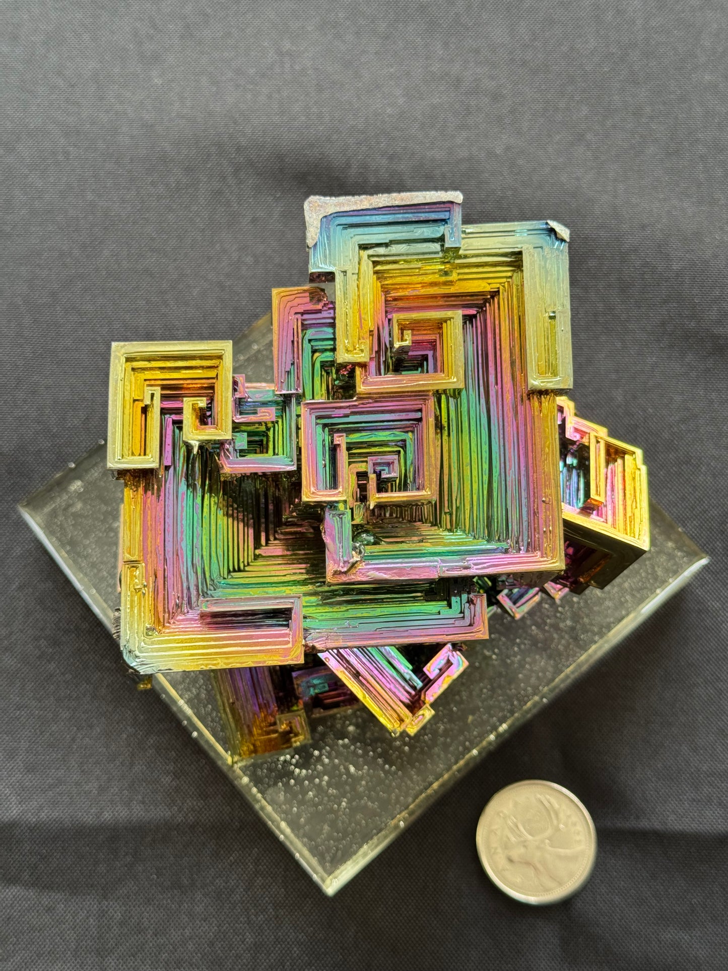 Bismuth crystal cluster 124
