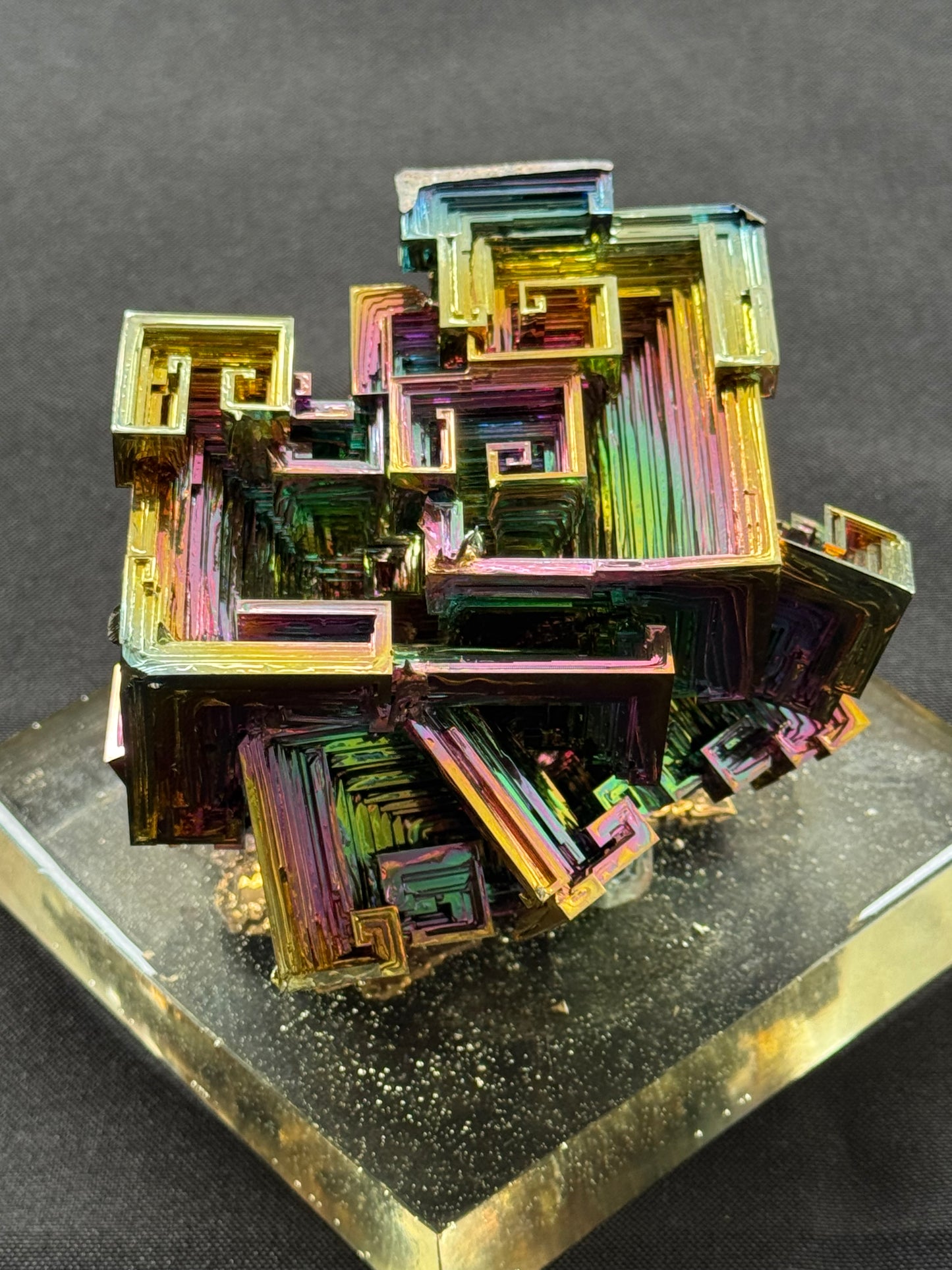 Bismuth crystal cluster 124