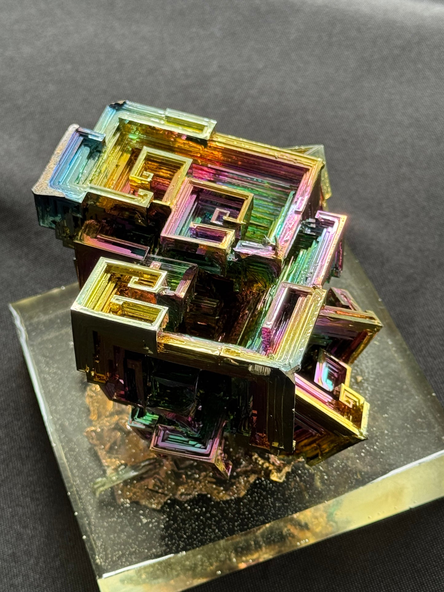 Bismuth crystal cluster 124