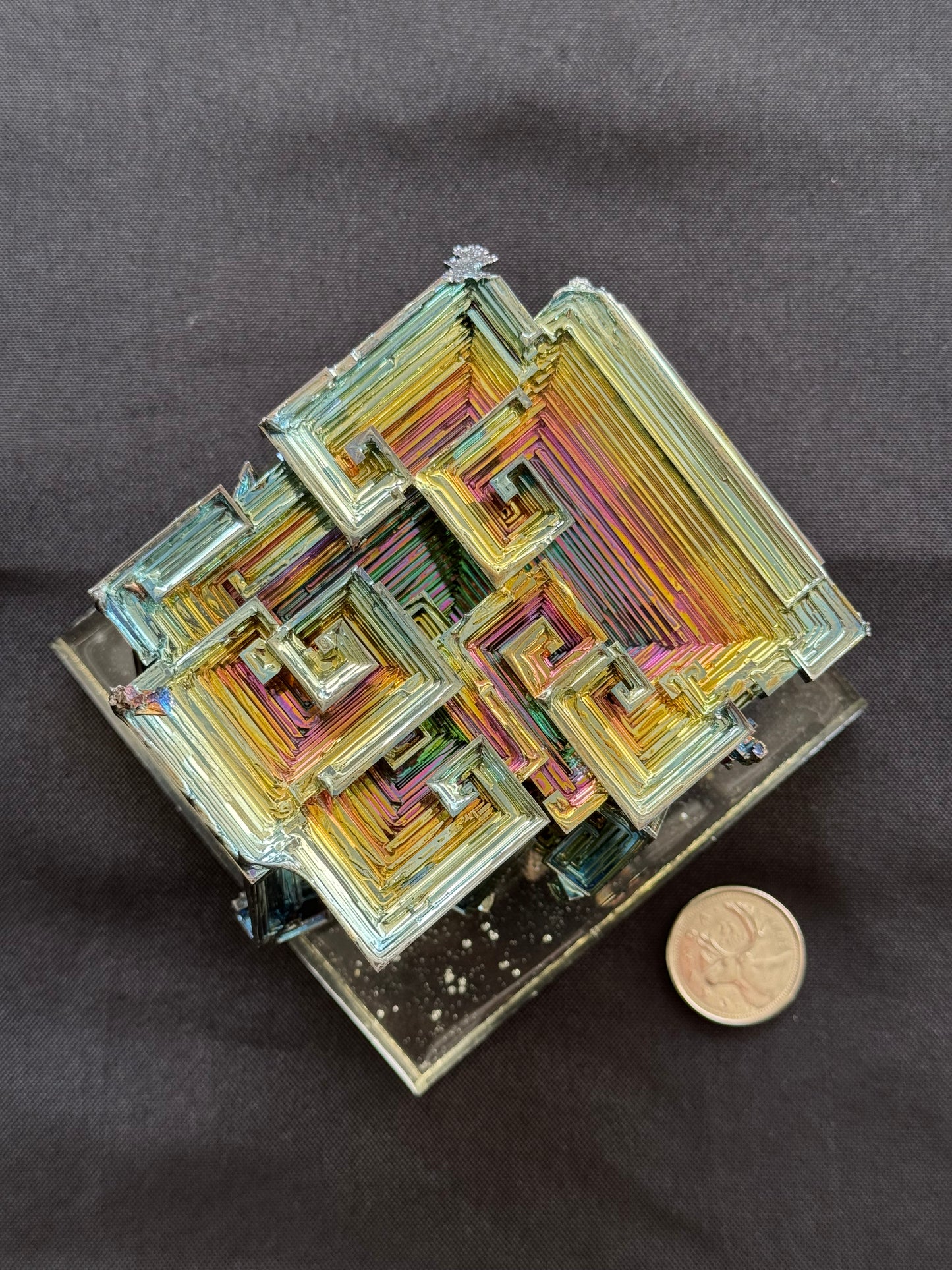 Bismuth crystal cluster 125