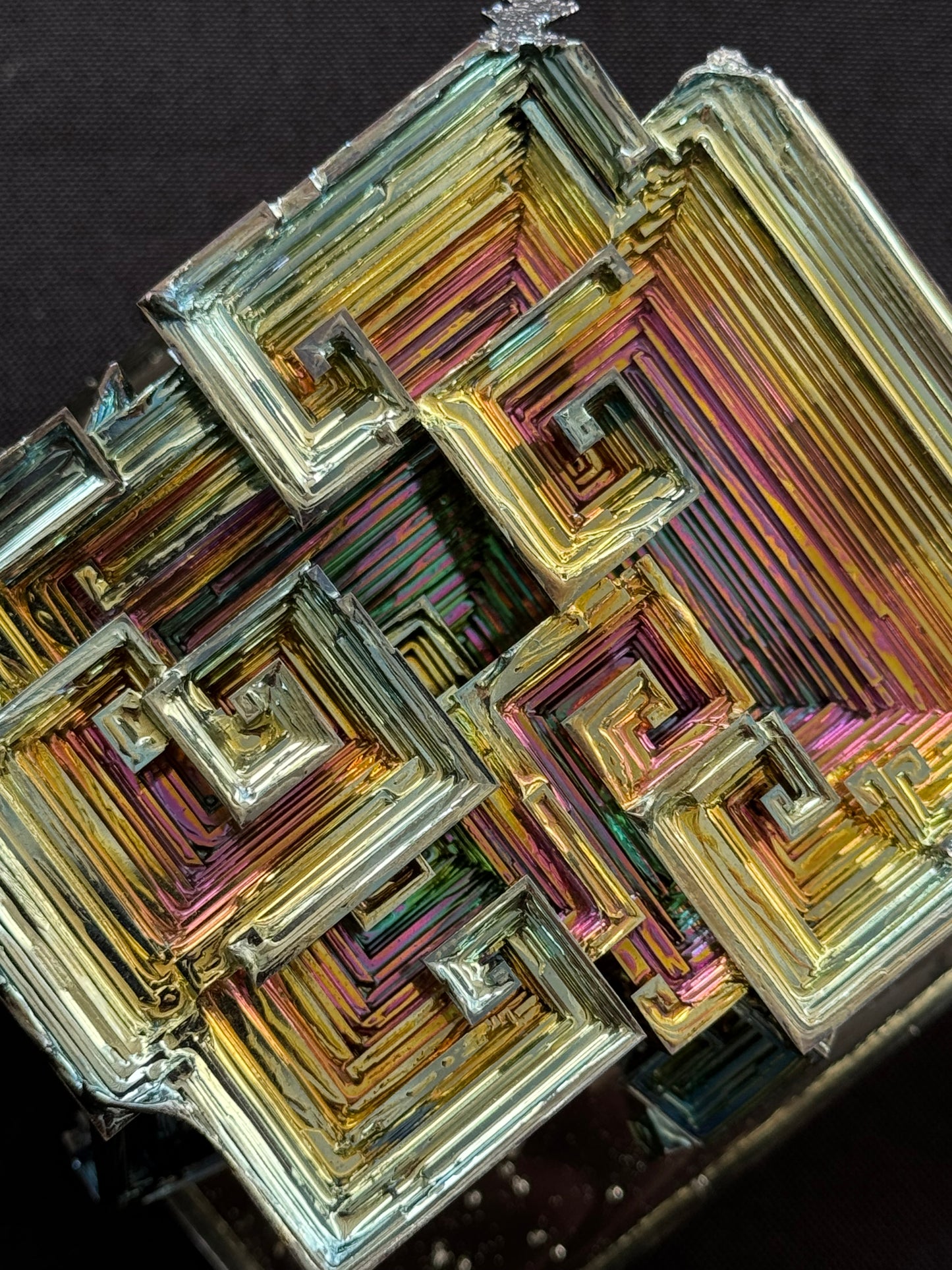 Bismuth crystal cluster 125