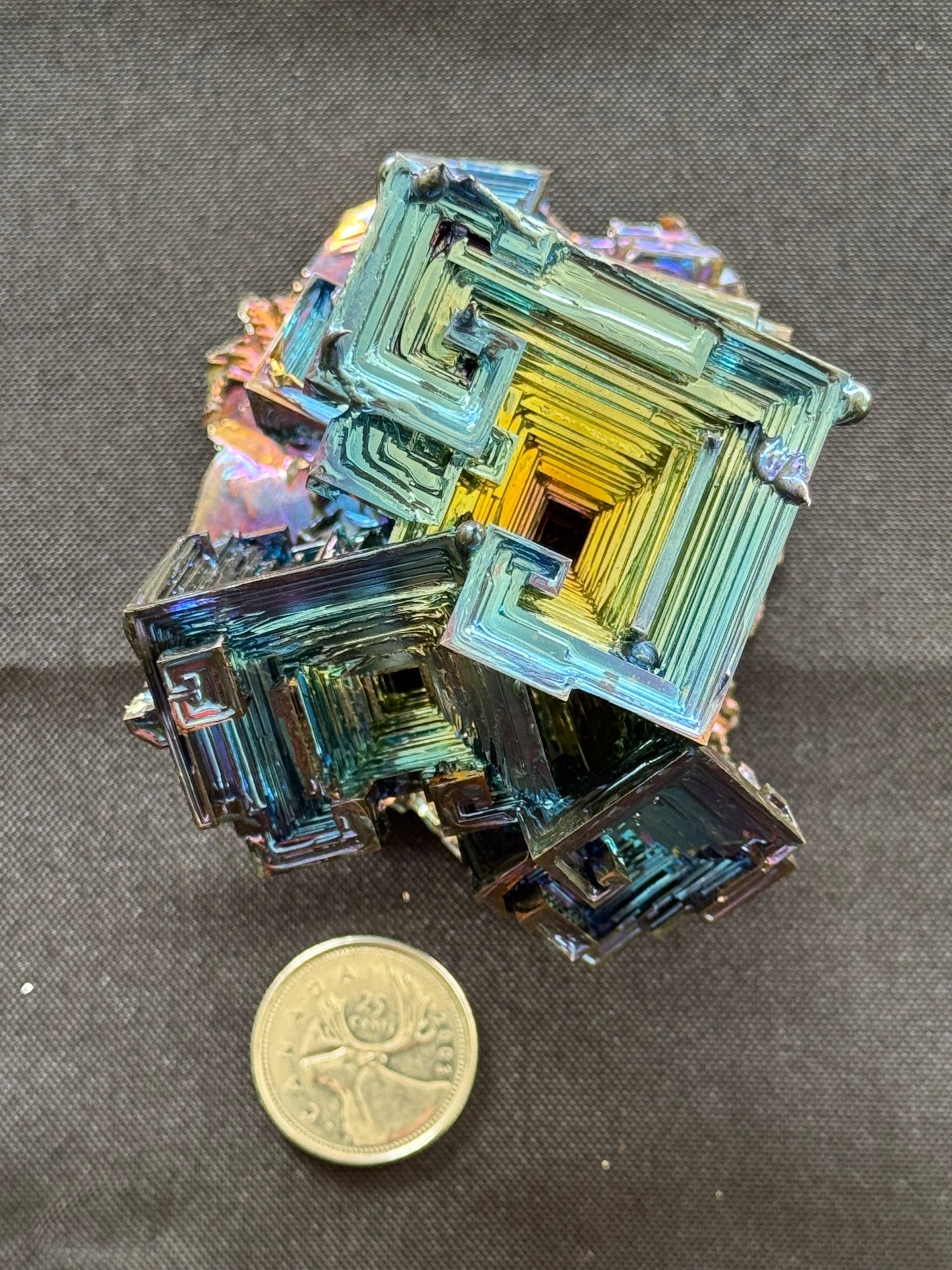 Bismuth crystal cluster 126