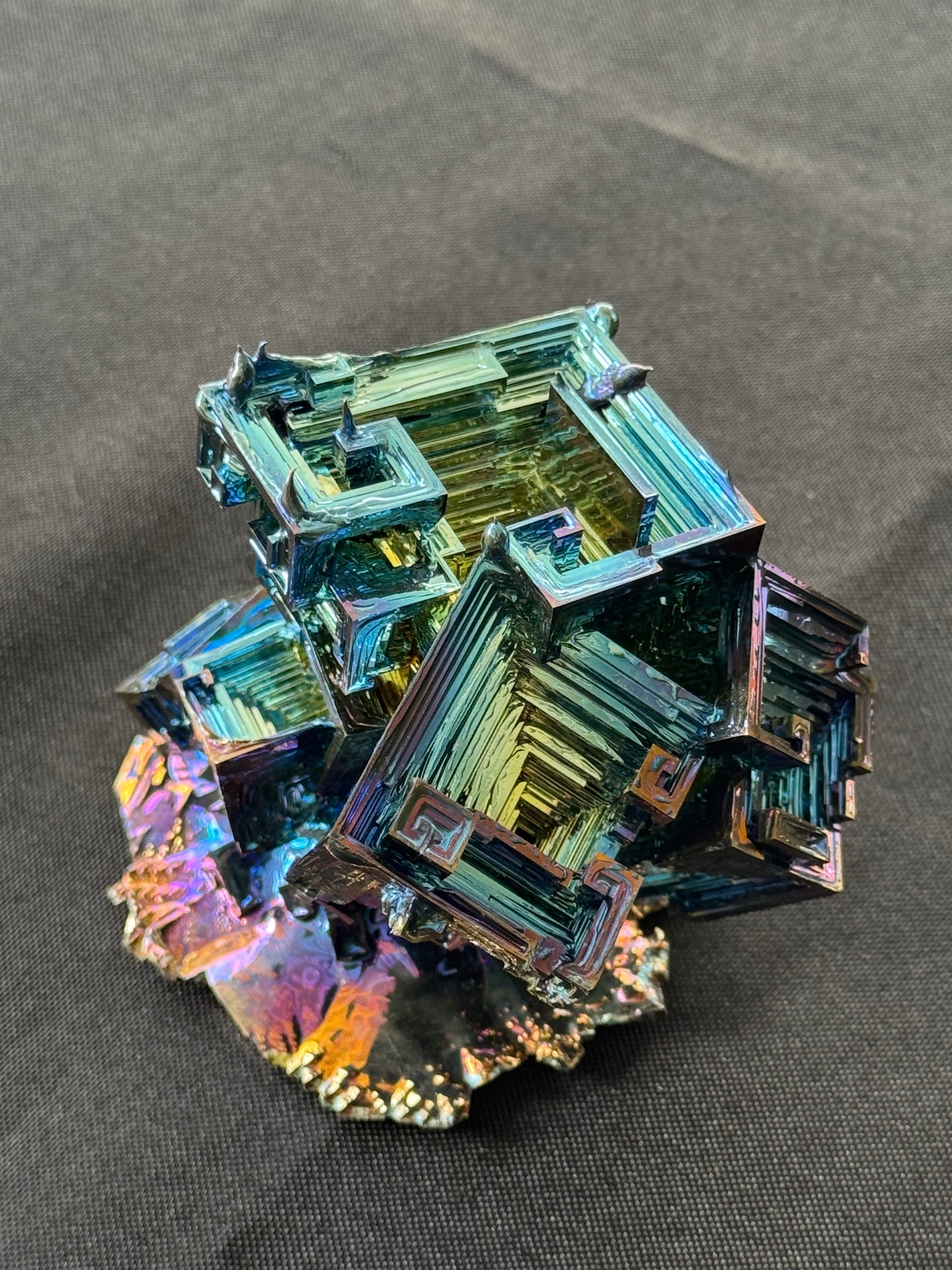 Bismuth crystal cluster 126
