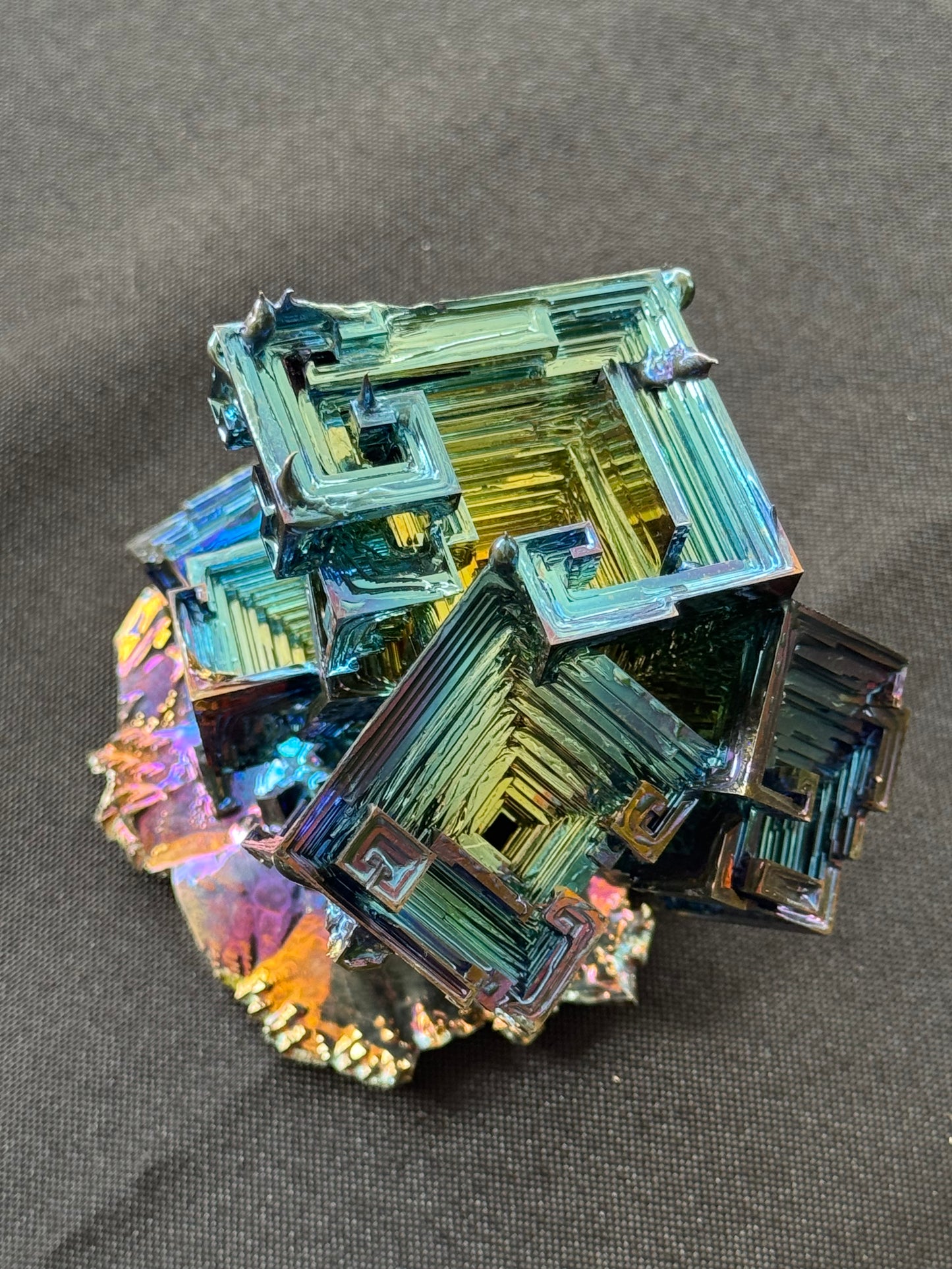 Bismuth crystal cluster 126