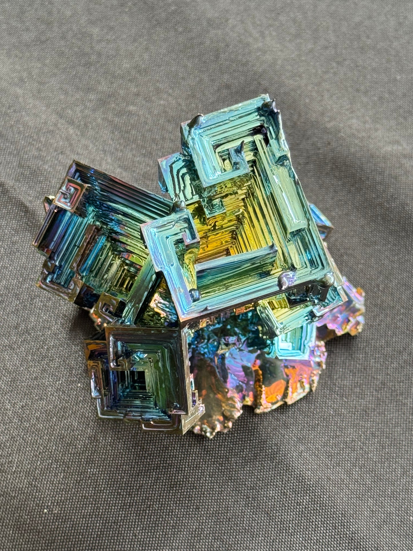 Bismuth crystal cluster 126