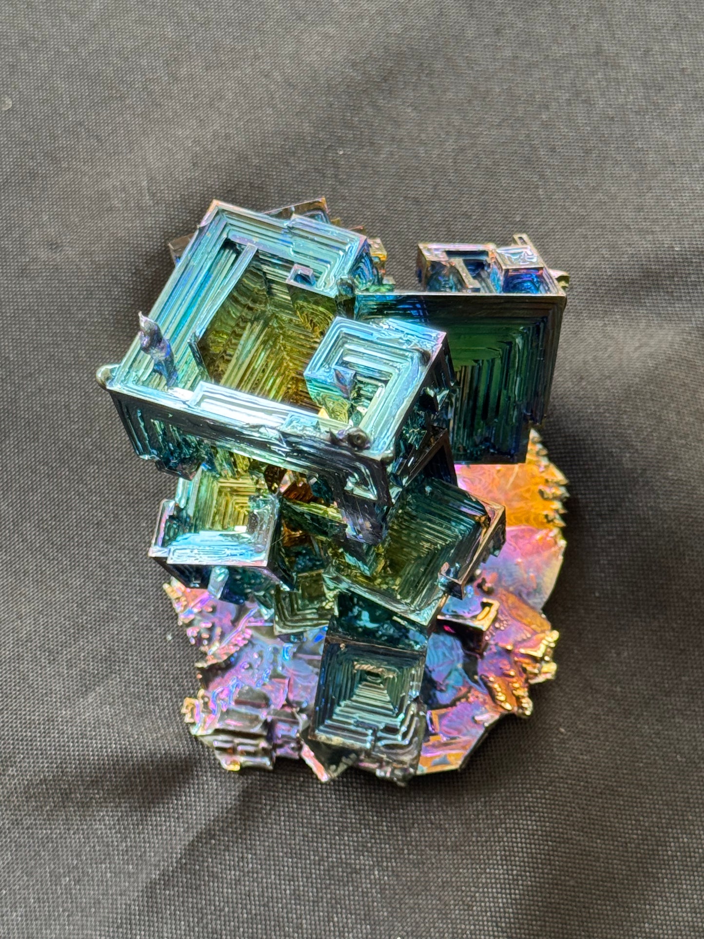 Bismuth crystal cluster 126
