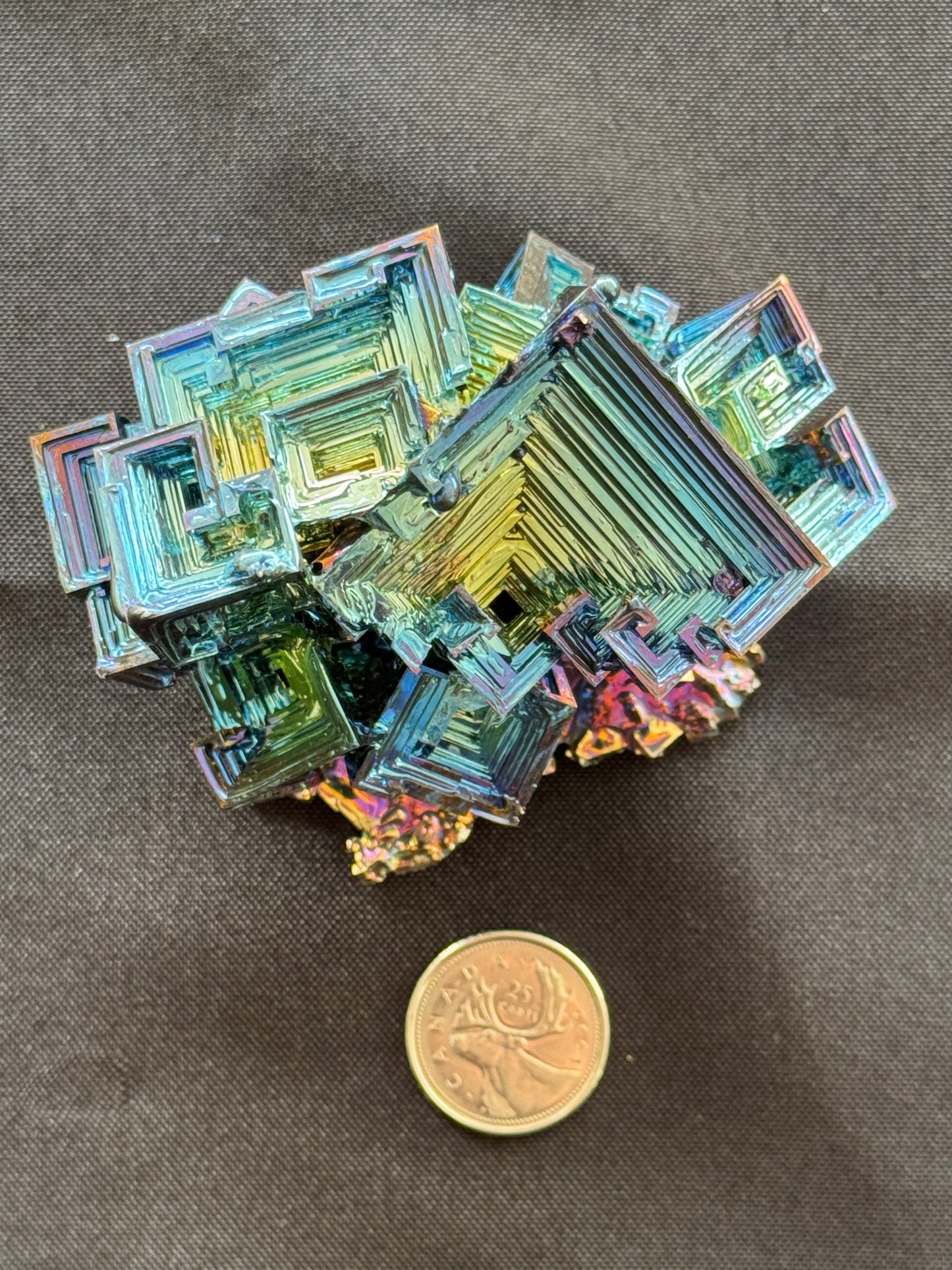 Bismuth crystal cluster 127