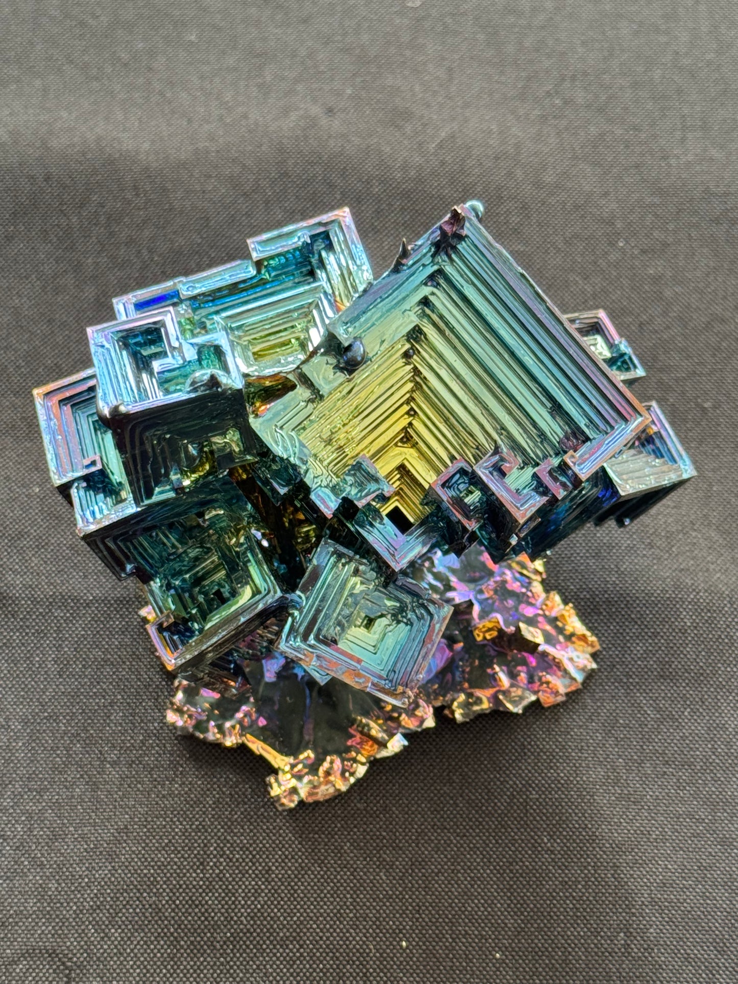 Bismuth crystal cluster 127