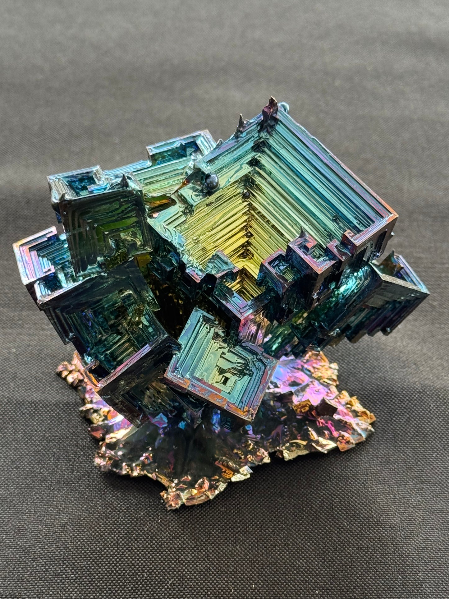 Bismuth crystal cluster 127
