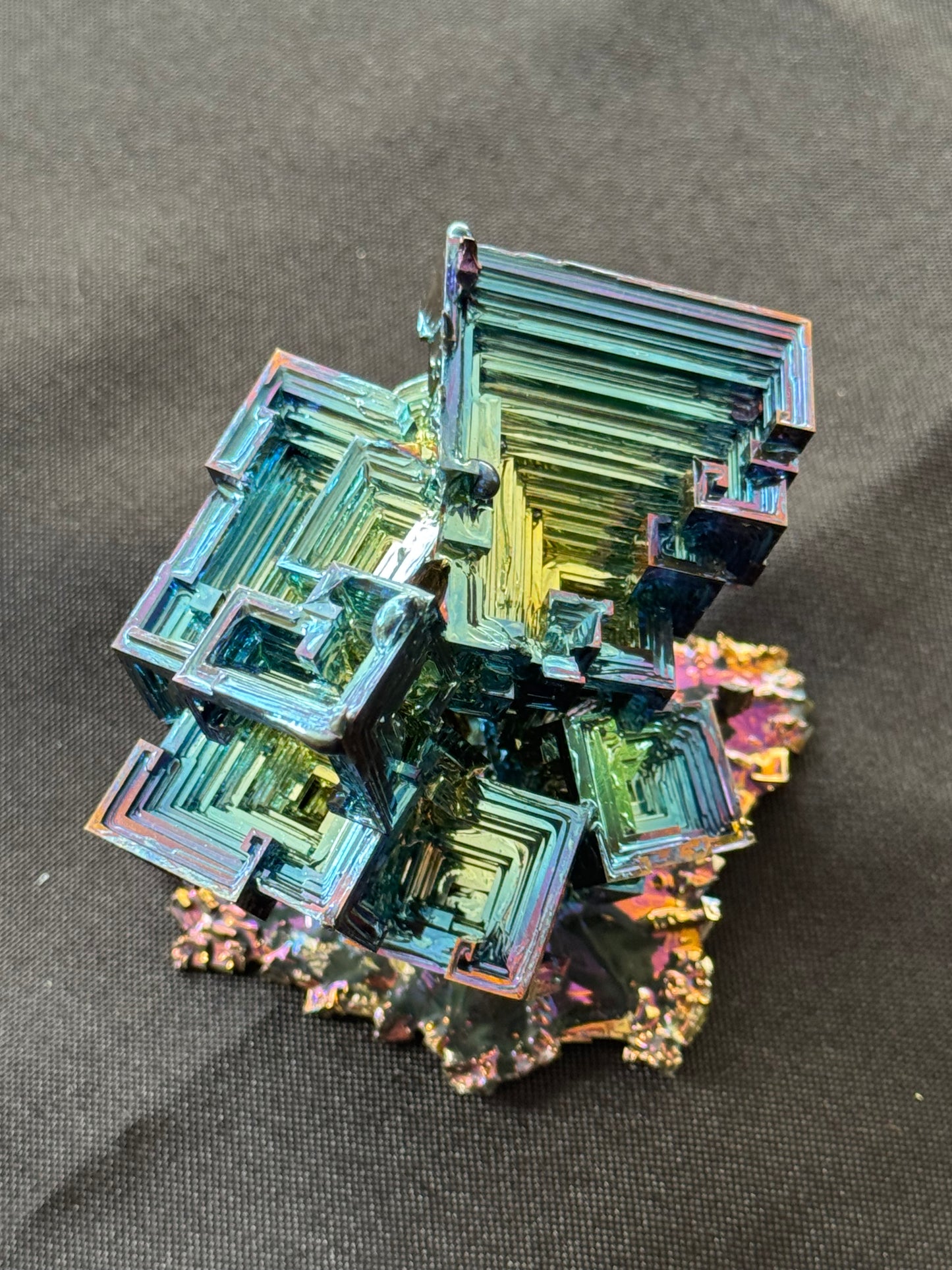Bismuth crystal cluster 127