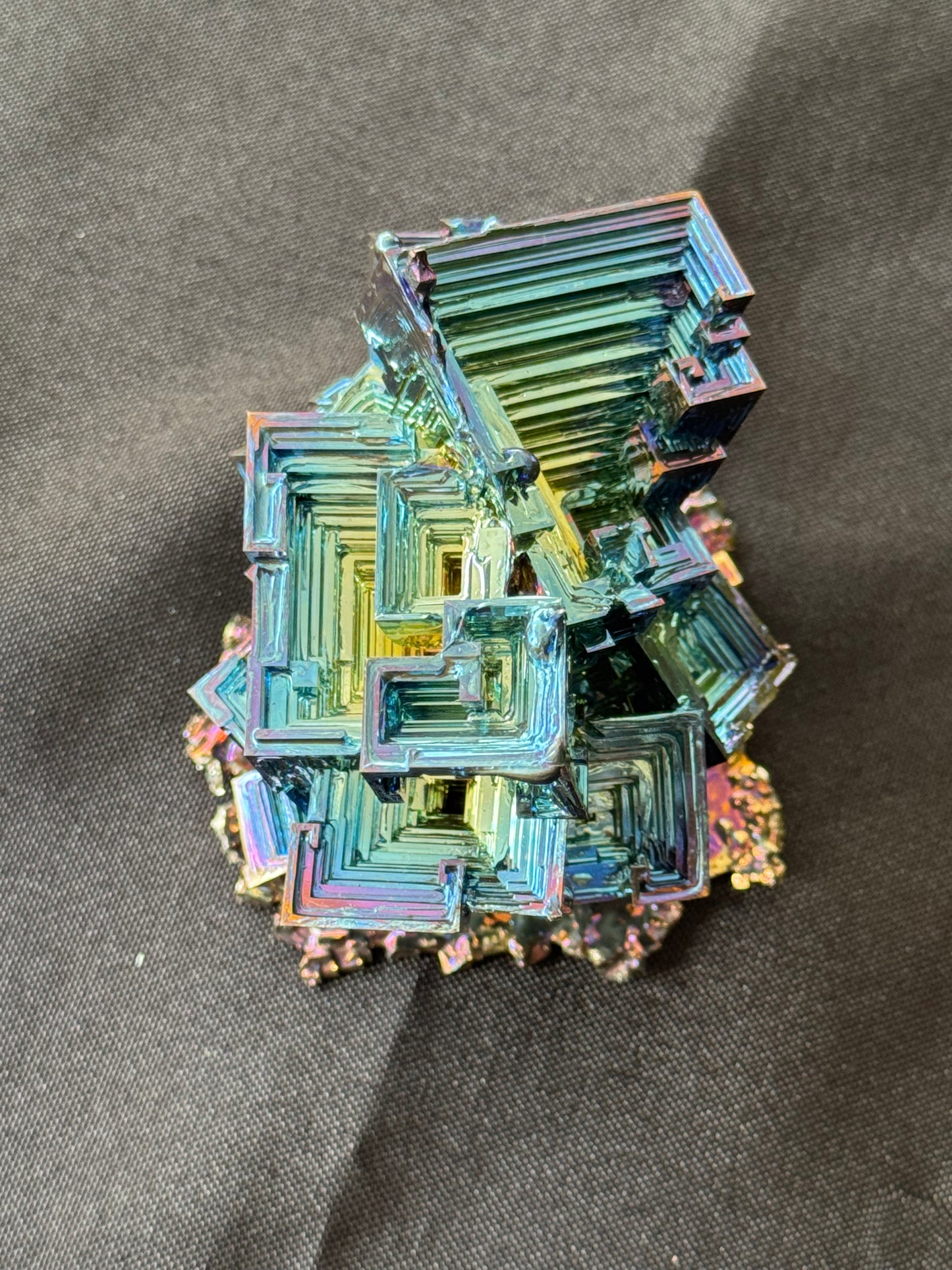 Bismuth crystal cluster 127