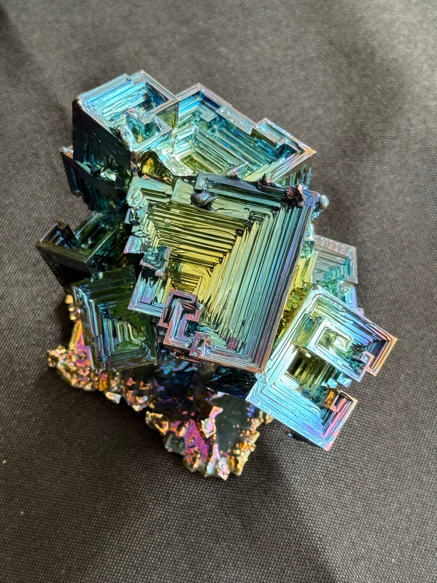 Bismuth crystal cluster 127