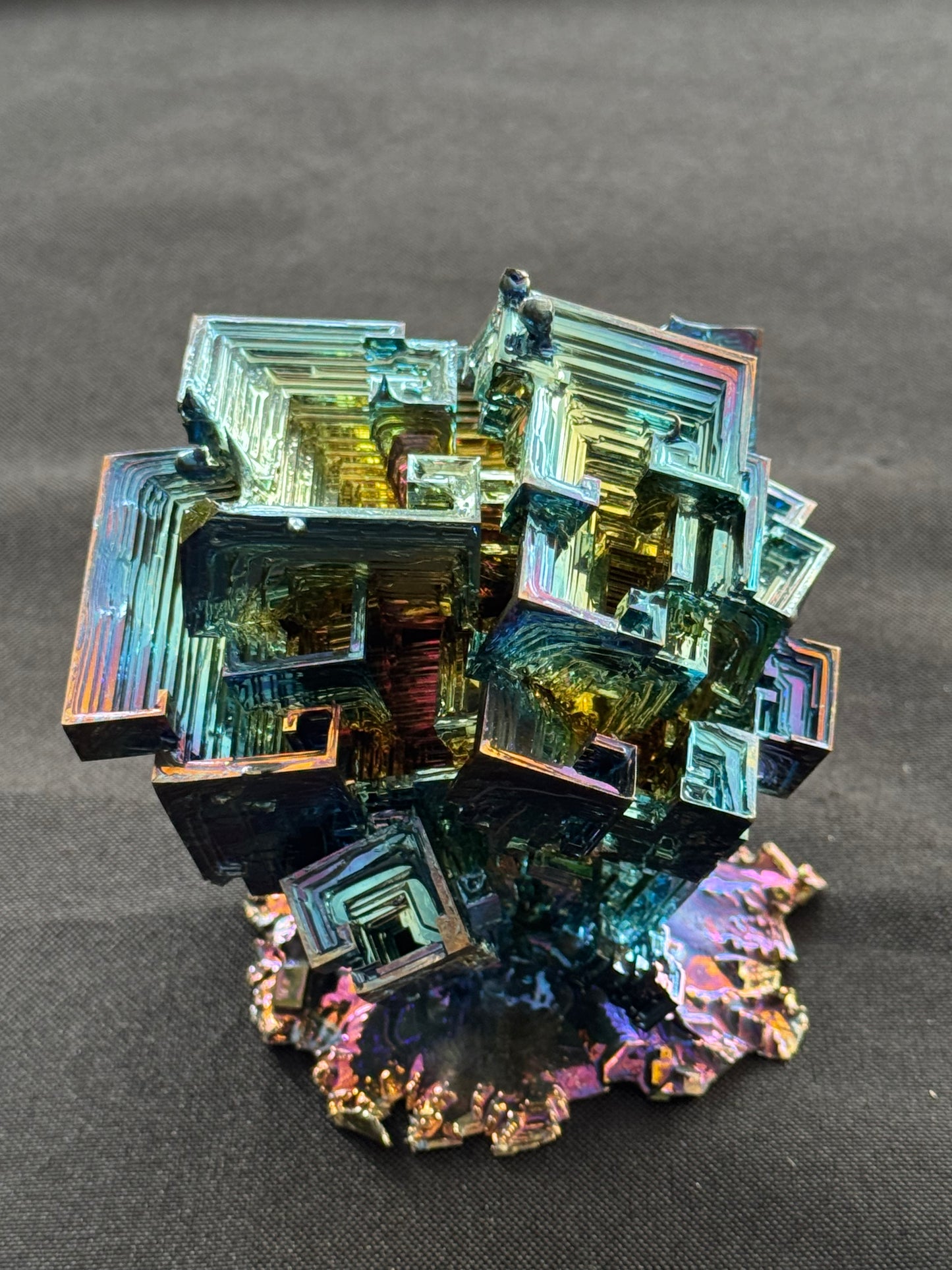 Bismuth crystal cluster 128