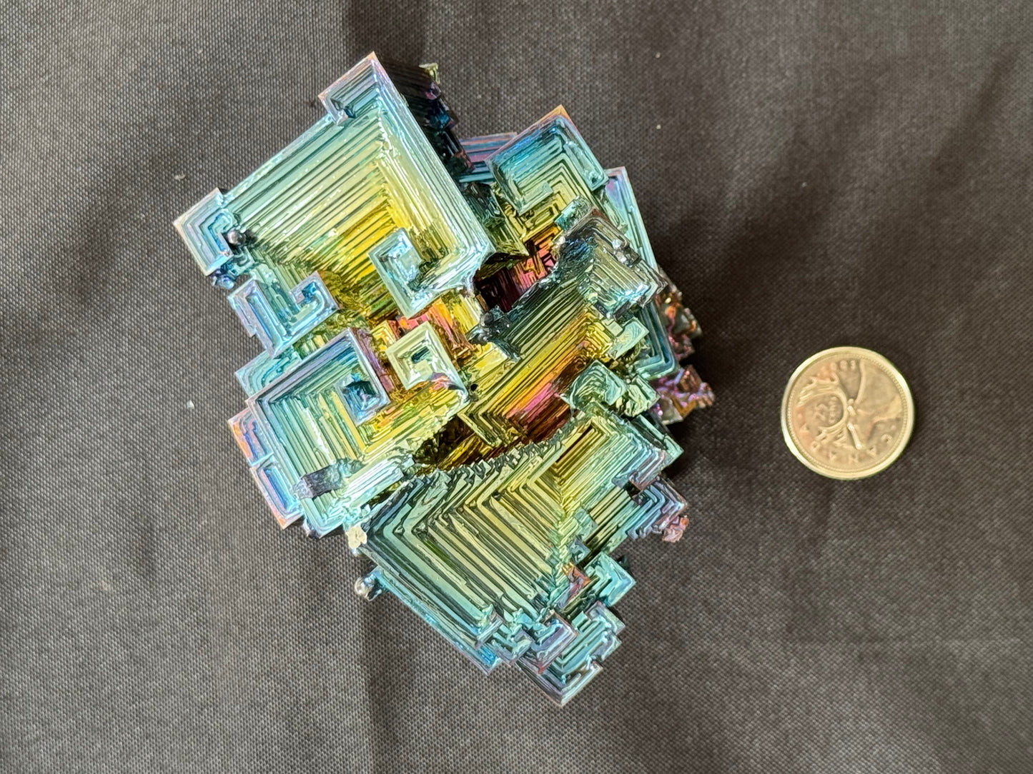 Bismuth crystal cluster 129