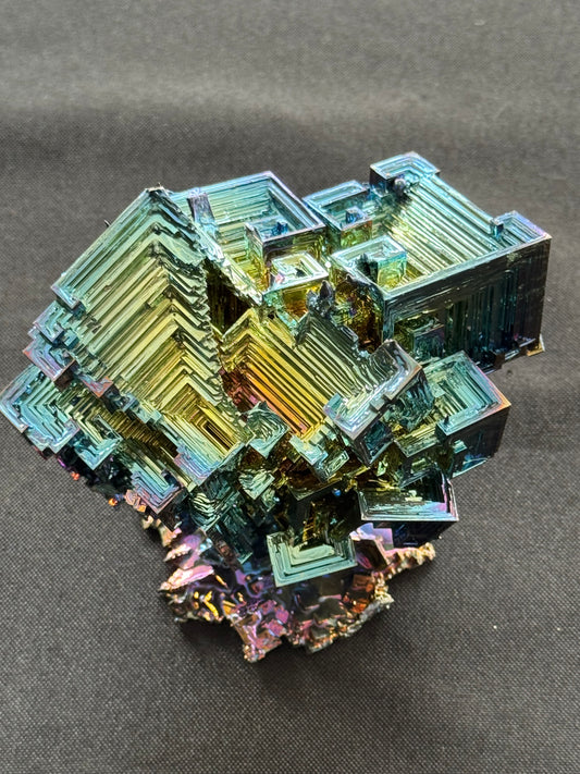 Bismuth crystal cluster 129