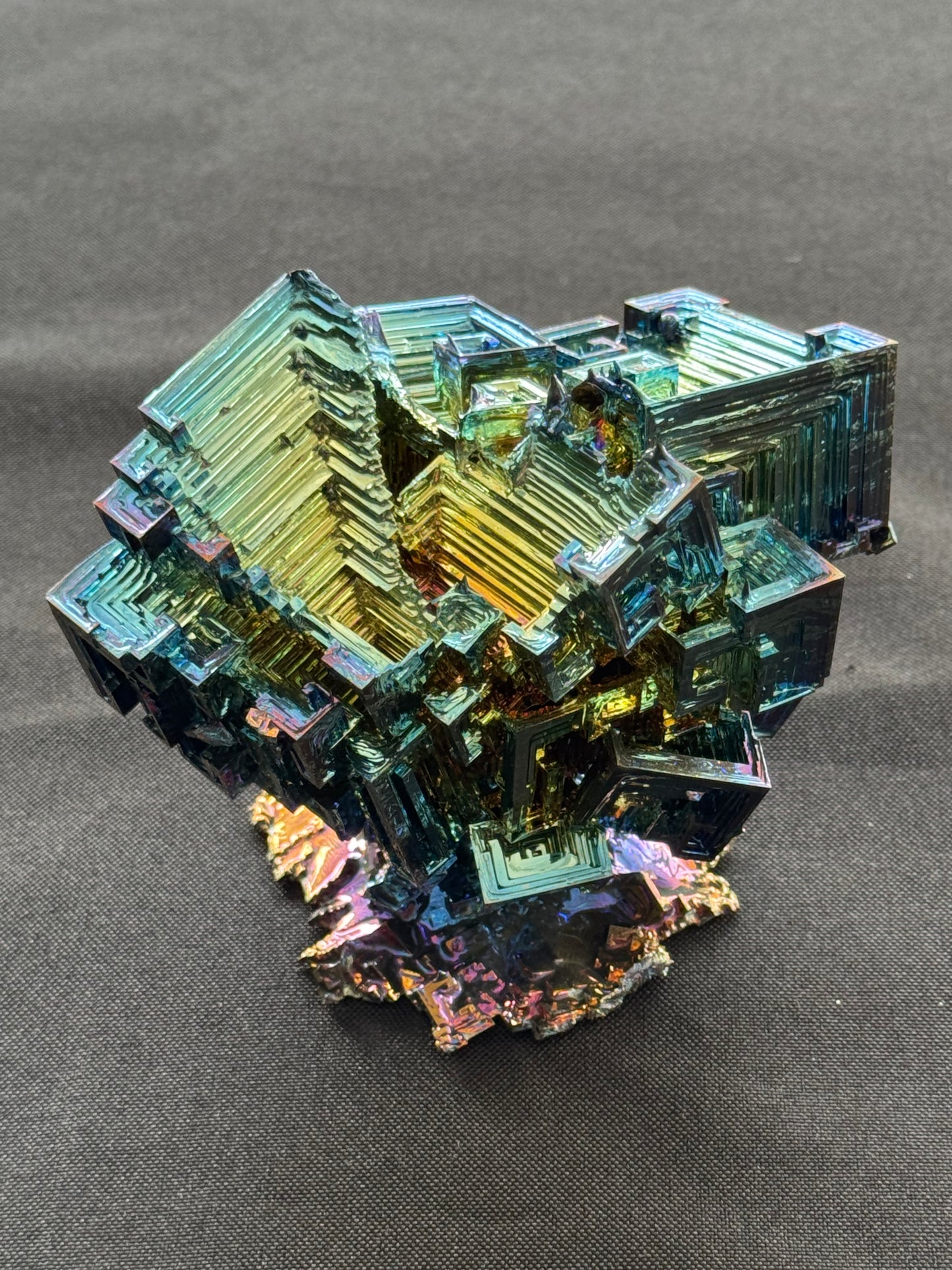 Bismuth crystal cluster 129