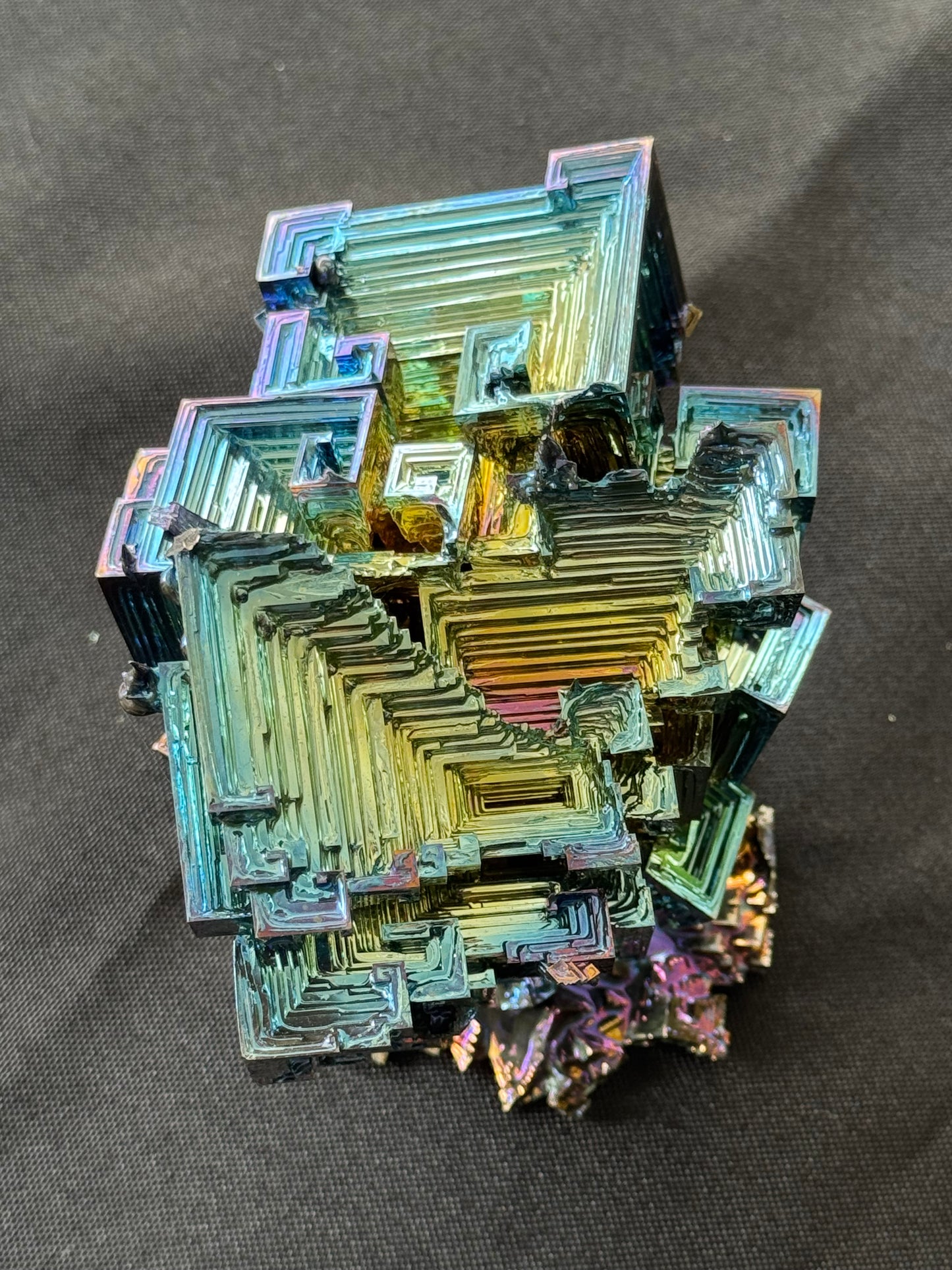 Bismuth crystal cluster 129