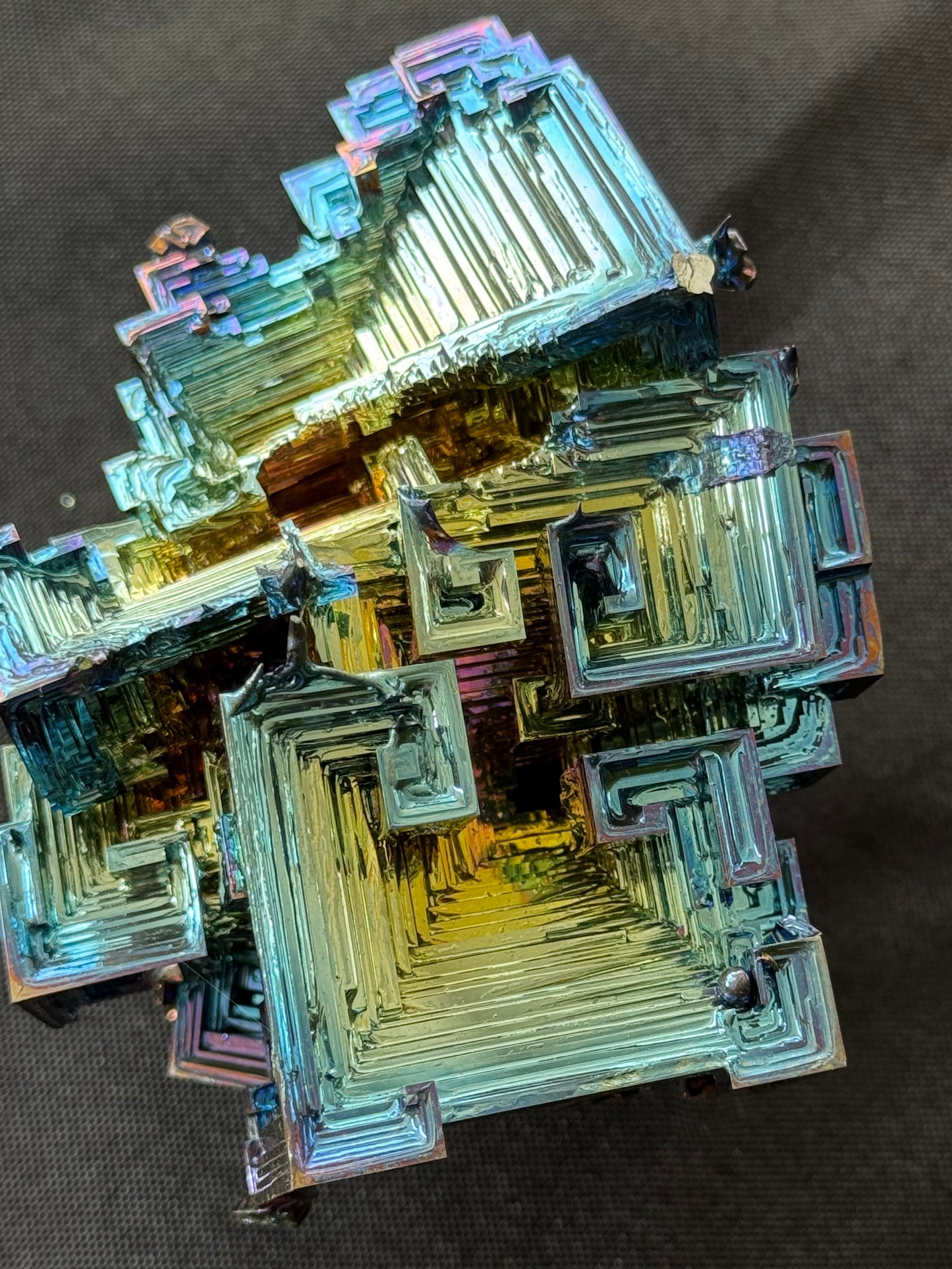 Bismuth crystal cluster 129