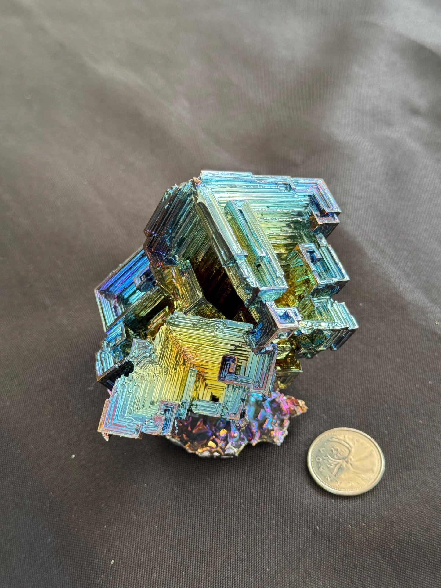 Bismuth crystal cluster 101