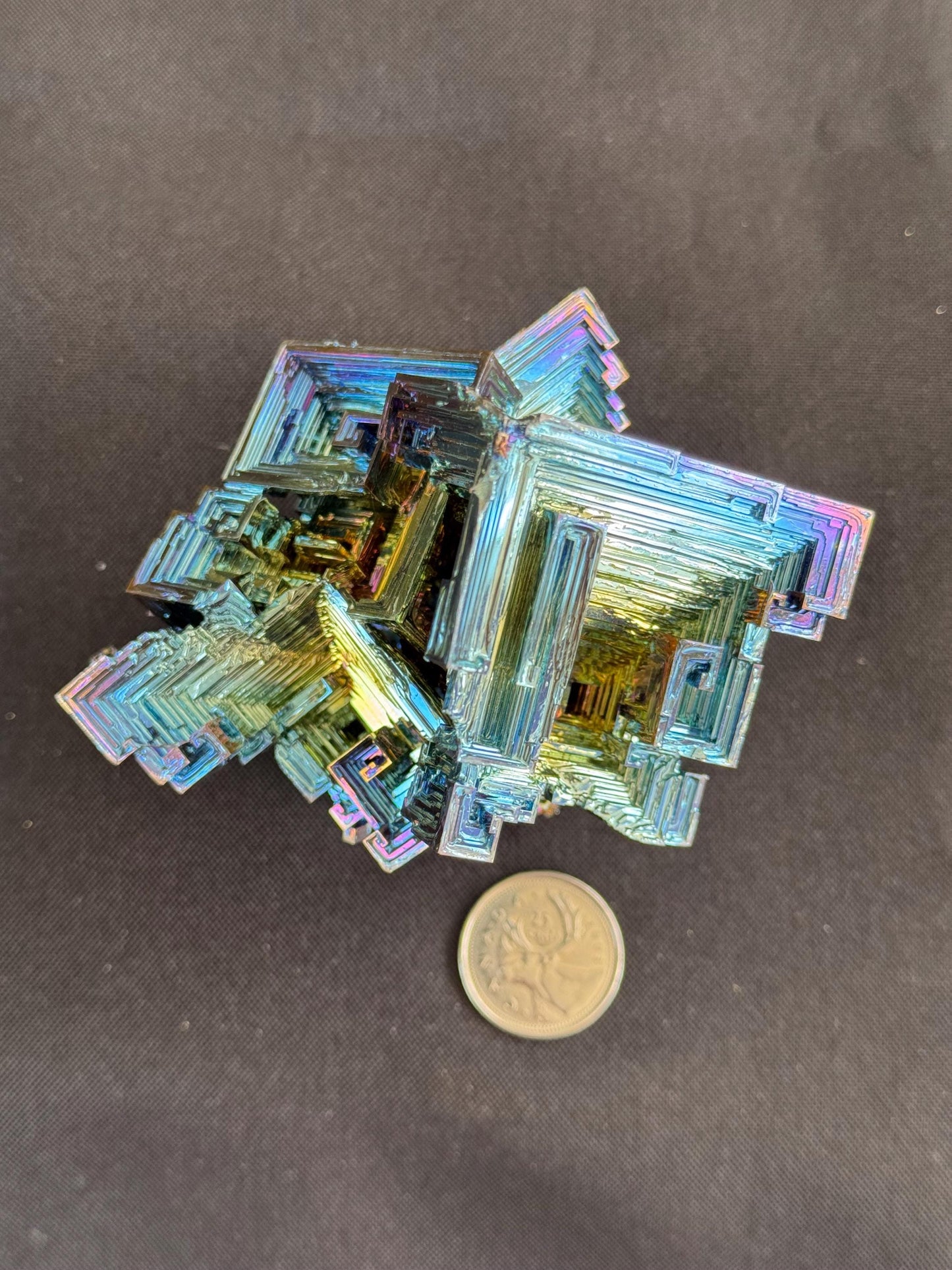 Bismuth crystal cluster 101