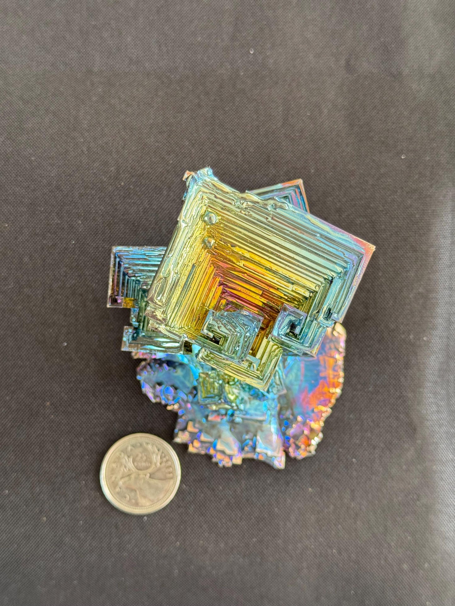 Bismuth crystal cluster 108