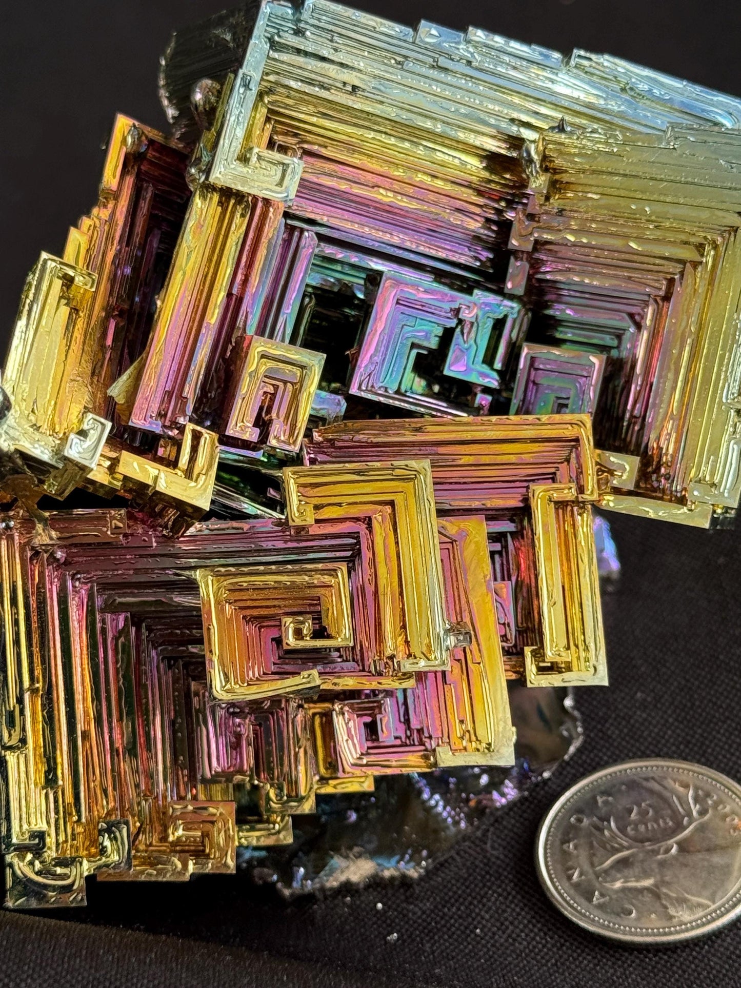 Bismuth crystal cluster 106
